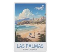 Tin Sign，Las Palmas Gran Canaria，Metal Wall Decor Decorative Tin Sign Art Plaque Poster for Home Kitchen Bar Coffee Shop Club Decoration(15x30cm）6x12 inch-V50-BEAYODKP