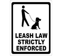 Tin Sign Leash Law Strictly Enforced Sign Metal Help Keep Pets Under Control In The Community 8 X 12 Inch