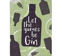 Tin Sign Let The Games Be Gin Metal Plaque 12 x 8 Inches