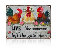 Tin sign Live Like Someone Gate Open 8x12 Inch Aluminum Tin Signs for Home Kitchen Bathroom Office Bar Coffee Garden Wall Decor