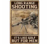 Tin Sign-Long Range Shooting It'S Like Golf But For Men, Bar Shooting Club Man Cave Art Wall Decoration Wall Decor Poster Metal Sign 8X12 Inches
