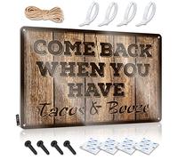 Tin Sign Man Cave Decor Come Back When You Have Tacos And Booze Sign Bar Accessories For Man Cave Bar Tin Signs Vintage(20X30CM)