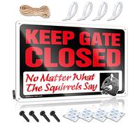 Tin Sign Man Cave Decor Keep Gate Closed No Matter What The Squirrels Say Sign Funny Home Sign Funny Home Bar Signs(30X40CM)