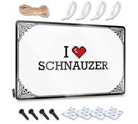 Tin Sign Metal I Love Schnauzer Tin Sign Dorm Room Door Sign Coffee Signs For Coffee Bar (Color : Colour, Size : 20X30CM)