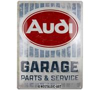 Nostalgic-Art Retro tin sign, 30 x 40 cm, Audi - Garage - Gift idea for Audi fans, made of metal, vintage design