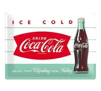 Tin sign metal sign 12 x 16 in -Coca-Cola - Diner Bottle