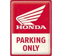 Tin sign metal sign 12 x 16 in -Honda MC - Parking Only