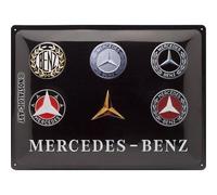 Tin sign metal sign 12 x 16 in -Mercedes-Benz - Logo Evolution