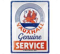 Tin sign metal sign 12 x 16 in -Vauxhall - Genuine Service