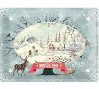 Tin sign metal sign 12 x 16 in -Winter-Time - SONDEREDITION