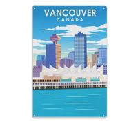 Tin Sign Metal Tin Poster Retro Sign For Wall Vintage Wall Decor Metal Tin Sign,Vancouver Canada20x30cm(8x12 inch) AA-126