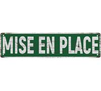 Tin Sign Mise En Place Vintage Metal Sign Retro Metal Plaque Bar Pub Poster Wall Art Decor Tin Sign 4x16 In 10X40 Cm