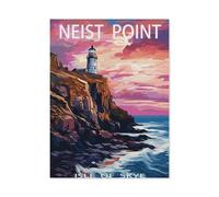 Tin Sign，Neist Point Isle of Skye Vintage Travel Poster Lake，Father's Day Gift Home Pub Outdoor Funny Retro Vintage Garden Bar Wall Plaque Man Cave Memorabilia(15x30cm）6x12 inch-AG90
