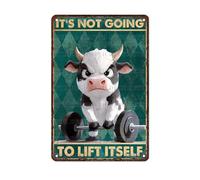 Tin sign Not Going Cow Sign 8x12 Inch Aluminum Tin Signs for Home Kitchen Bathroom Office Bar Coffee Garden Wall Decor