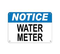 Tin Sign Notice Water Meter Hazard Labels Poster Rule Bar Pub Man Cave Club Novelty Retro Funny Plaque Garden Posters Hanging Metal Tin Signs Mural Art Wall Decor Aluminum 6x8 Inch.
