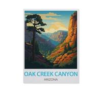 Tin Sign，Oak Creek Canyon Arizona，Retro Plaque Vintage Iron Painting Decor Funny Hanging Crafts for Office Bedroom Living Room Club-yV1301（8x12Inch）