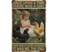 Tin sign Once Upon A Time Sign 8x12 Inch Aluminum Tin Signs for Home Kitchen Bathroom Office Bar Coffee Garden Wall Decor