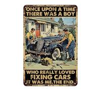 Tin sign Once Upon A Time Sign 8x12 Inch Aluminum Tin Signs for Home Kitchen Bathroom Office Bar Coffee Garden Wall Decor