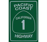 Tin Sign Pacific Coast Highway 1 Street Metal Decor Art Road Beach Vintage Tin Sign Metal Sign 8X12 Inches