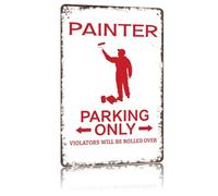 Tin Sign Painter Parking 20X30Cm Mural Hanging Retro Metal Tin Sign Plaques For Garage Indoor Yard