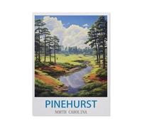 Tin Sign,Pinehurst North Carolina Vintage Travel Posters Golf,Retro Plaque Vintage Iron Painting Decor Funny Hanging Crafts for Office Bedroom Living Room Club(20x30cm)8x12 inch-CK35