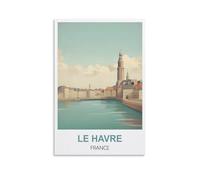 Tin Sign Poster Vintage Art Wall Decor Le Havre France Tin Signs Vintage Retro Bar Club Cave Home Kitchen Wall Decor Rustic Sign 15x30cm