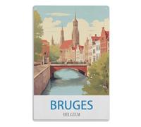 Tin Sign Poster Wall Decor for Beer Club Bar Pub Cafe Home Bruges Belgium15 x 40 cm( 6 x 16 inch)A702