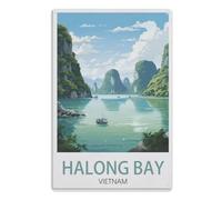 Tin Sign Poster Wall Decor for Beer Club Bar Pub Cafe Home Halong Bay Vietnam15 x 40 cm（ 6 x 16 inch）A502