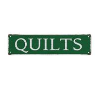 Tin Sign Quilts Tin Sign, 4X16 Inch Vintage Aluminum Sign Man Cave Bar Home Wall Decoration