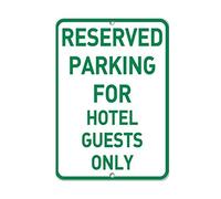 Tin Sign Reserved Parking For Hotel Guests Only Parking Sign 8X12 Inches