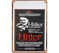 Tin Sign Retro HITLER A CAREER Original Locandina Movie Poster Joachim Fest Documentary Movie Tin Sign Poster,Retro Vintage Metal Classic Film and Television Poster Bar Club Movie Wall Art Decoration