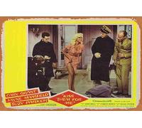 Tin Sign Retro KISS THEM FOR ME Original Lobby Card 2 Cary Grant Jayne Mansfield Ray Walston Suzy Parker Movie Tin Sign Poster,Retro Vintage Metal Classic Film and Television Poster Bar Club Movie