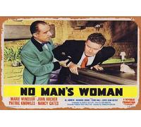 Tin Sign Retro NO MANS WOMAN Lobby Card 5 Marie Windsor John Archer Patric Knowles Movie Tin Sign Poster,Retro Vintage Metal Classic Film and Television Poster Bar Club Movie Wall Art Decoration 8x12