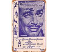 Tin Sign Retro THE KING AND FOUR QUEENS Rare AUSTRALIAN Movie Press Sheet Clark Gable Eleanor Parker Movie Tin Sign Poster,Retro Vintage Metal Classic Film and Television Poster Bar Club Movie Wall