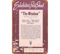 Tin Sign Retro THE WINDOW Rare RKO AUSTRALIAN Movie Press Sheet Barbara Hale Arthur Kennedy Movie Tin Sign Poster,Retro Vintage Metal Classic Film and Television Poster Bar Club Movie Wall Art