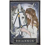Tin Sign Rhiannon Art Celtic Goddess Irish Folklore Pagan Art Welsh Mythology Magic Decoration Wicca Witch Horse 12x8 Inch