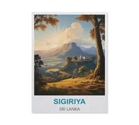 Tin Sign，Sigiriya Sri Lanka Vintage Travel Poster，Retro Plaque Vintage Iron Painting Decor Funny Hanging Crafts for Office Bedroom Living Room Club(30x40cm）12x16 inch-BX93