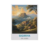 Tin Sign，Sigiriya Sri Lanka Vintage Travel Posters，Father's Day Gift Home Pub Outdoor Funny Retro Vintage Garden Bar Wall Plaque Man Cave Memorabilia(30x40cm）12x16 inch-BV94