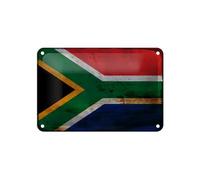 Tin Sign South Africa Flag 18 x 12 cm South Africa Rust Decorative Sign