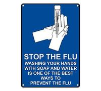 Tin Sign Stop The Flu Washing Your Sign 8 X 12 Inch