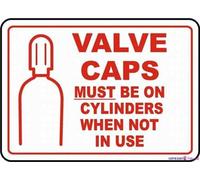 Tin Sign Street sign warning plaque Valve Caps Cylinders Wall Art Decor Safety Warning Signs 8x6inch