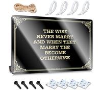 Tin Sign The Wise Never Marry,and When - Decorative Guns For Wall Retired