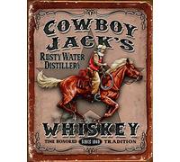 Tin Sign Tin Signs Cowboy Jack's Whiskey