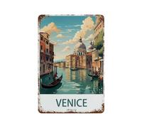 Tin Sign,Venice Italy,Personalized Tin Sign Vintage Sign for Wall Outdoor, Indoor, Street, Office, Home,Bar Man Cave Decor(20x30cm)8x12 inch-O48