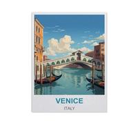 Tin Sign,Venice Italy Vintage Travel Poster,Father's Day Gift Home Pub Outdoor Funny Retro Vintage Garden Bar Wall Plaque Man Cave Memorabilia(15x30cm)6x12 inch-CA34