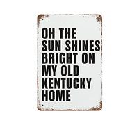 Tin Sign-Vintage Metal My Old Kentucky Home - Retro Plate Street Signs, Cafe, Bar, Pub, Beer Club, Wall, Home Decor 8x12 Inch