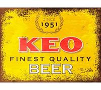 Tin Sign Vintage Retro Man Cave Bar Pub Shed Novelty Gift Aluminium Metal Tin Wall Décor Sign - Keo Cyprus Pilsner Beer Lager Advertising Rustic