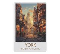 Tin Sign Vintage Retro Man Cave Bar Pub Shed Novelty Gift Aluminium Metal Tin Wall Décor Sign,York North Yorkshire 30x40cm(12x16 inch) AA-869