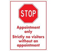 Tin sign vintage Stop Appointment Only Strictly No Visitors Without An Appointment Rust Plaque Poster for Bar Pub Beer Home Garage Man Cave Wall Decor 12x8 Inch
