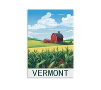 Tin Sign Vintage Vermont Landscape Funny Metal Sign Vintage Wall Art for Kitchen Garden Bathroom Farm Home Coffee Decor Tin Sign 30x40cm
